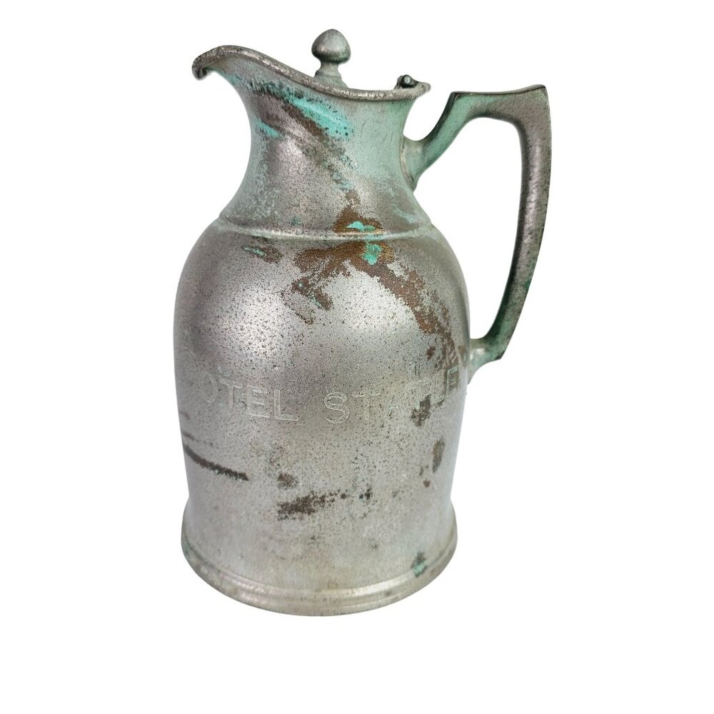 Vintage 1950's Hotel Statler Stanley Insulated Covered Pitcher, 32 Oz.